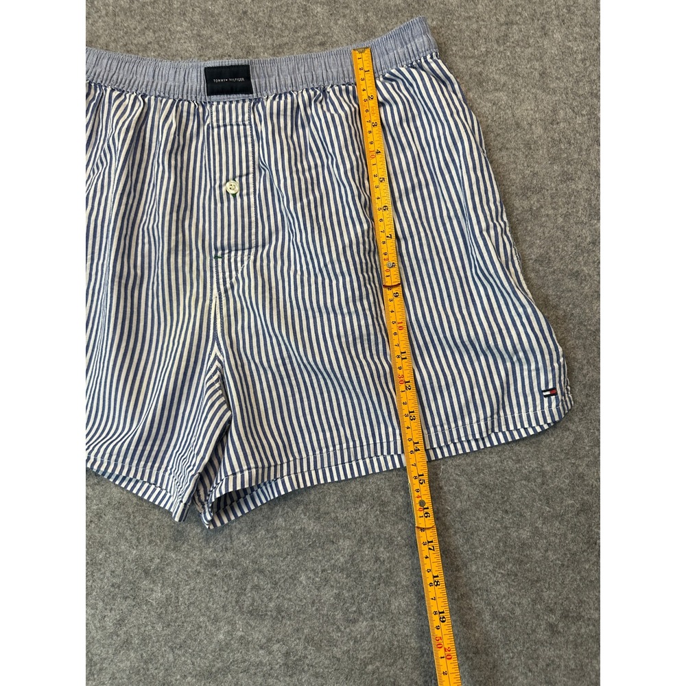 Tommy Hilfiger Striped Boxer Shorts Large Blue White Cotton Classic Underwear - Picture 5 of 7